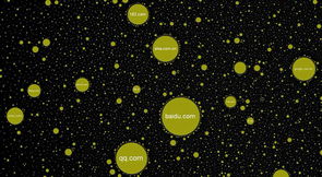 互联网宇宙 俄罗斯设计师以网站访问量重塑数字星球地图